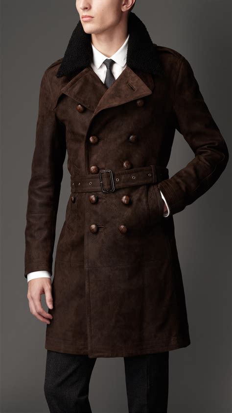 burberry london mens shearling collar trench coat|burberry trench coats for ladies.